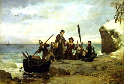 The Landing of the Pilgrims – Voimakas Historiallinen Maalaus Joka Herättää Emobionäymöksiä!